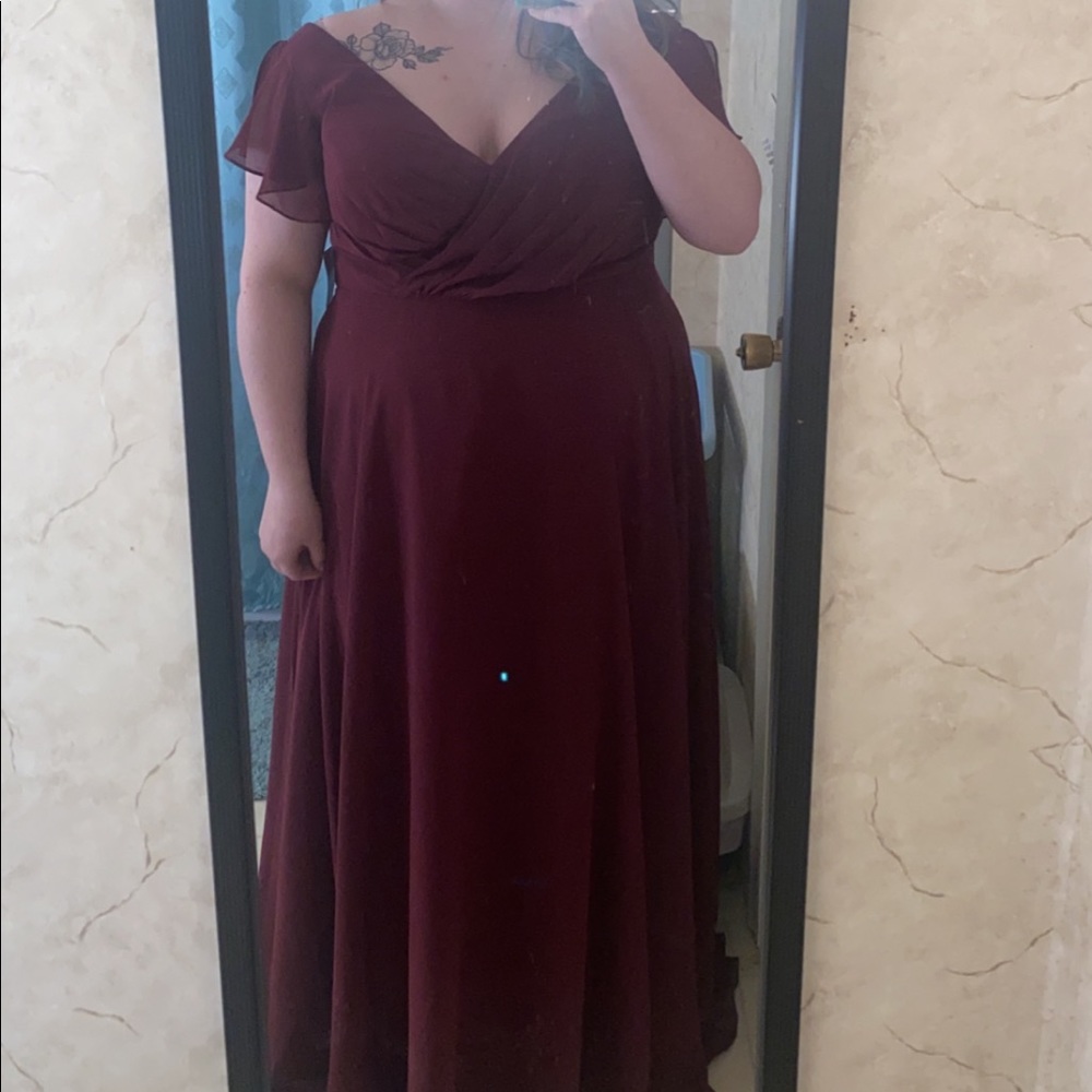 David’s Bridal Maxi Off the Shoulder Dress